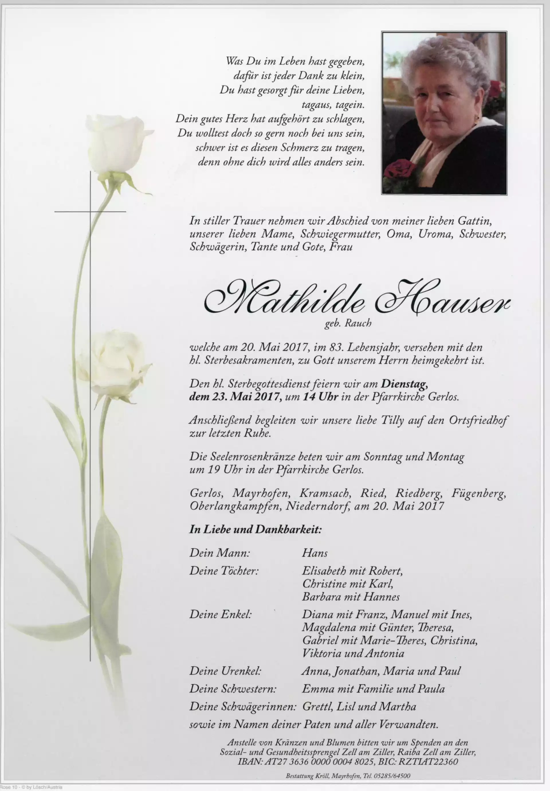 Parte von Mathilde Hauser